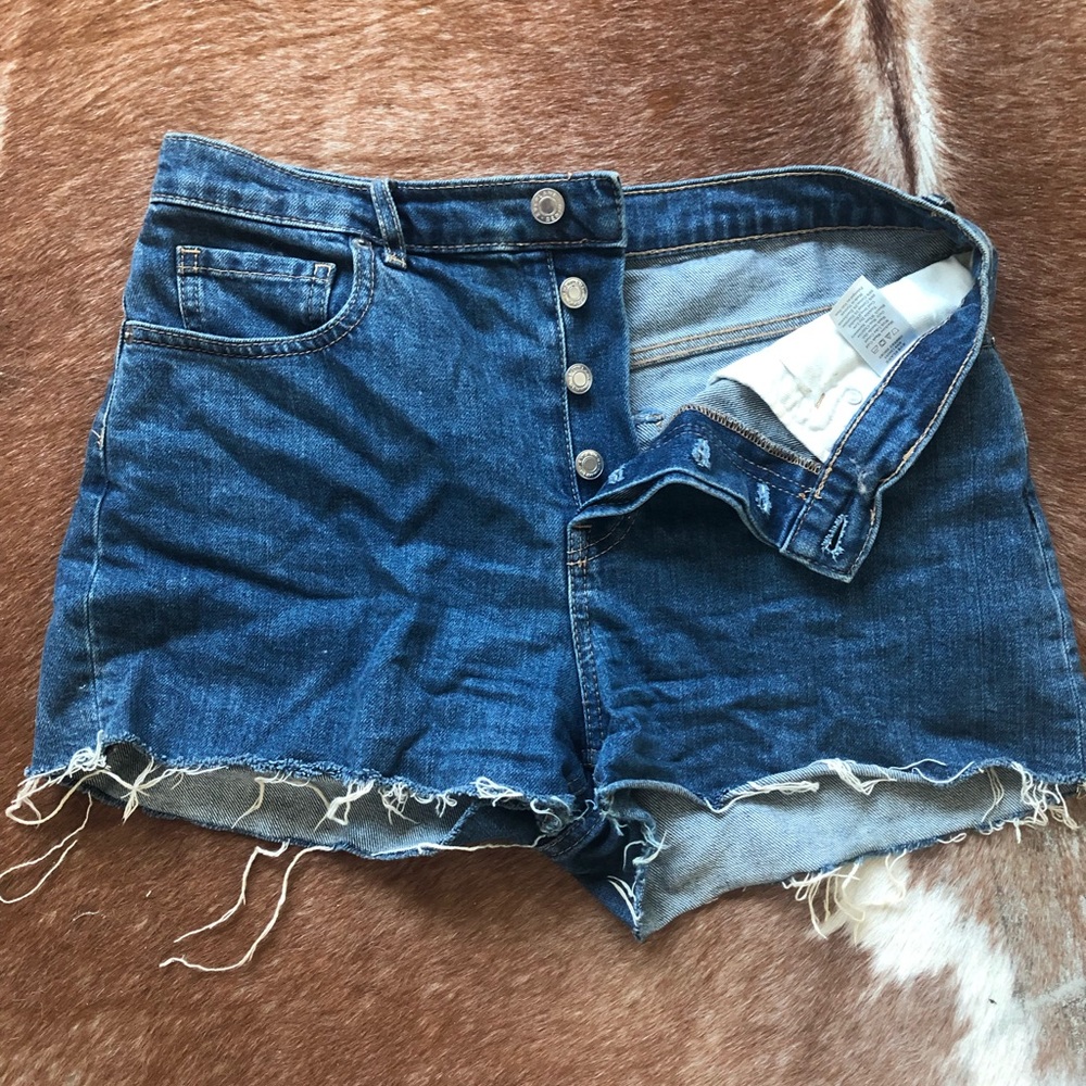 Everlane high waist denim shorts